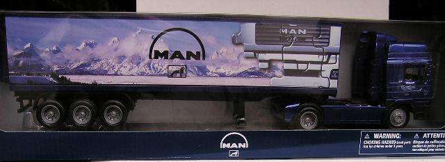 Newray Diecast Model Truck + trailer 15013 MAN F 2000 1/43 scale new in pack