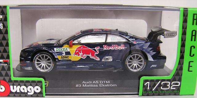 Burago Race Diecast Model Car Audi A5 A 5 DTM No 3 Red Bull Ekstrom 1/32 scale new in pack