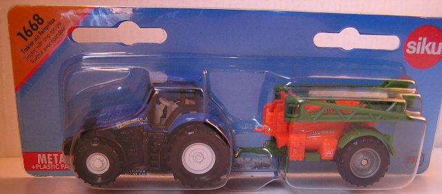 Siku Diecast Model 1668 New Holland Tractor with Crop Sprayer Farm Agri +- 1/64 scale new in pack