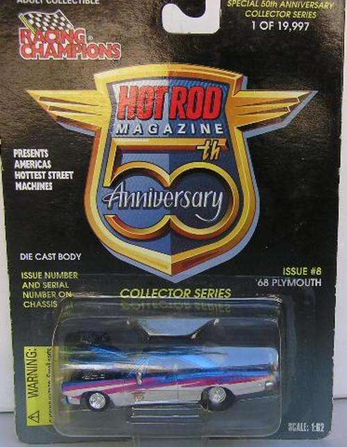 Racing Champions Diecast Model Car Hotrod Mag Anniversary Plymouth 1968 1/64 scale new