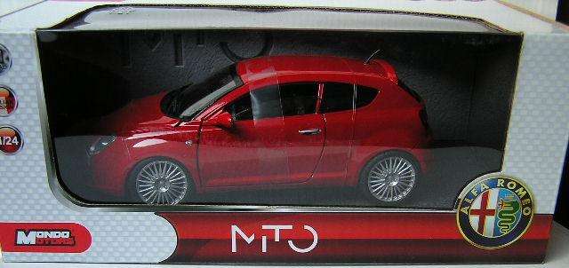 Mondo Motors Diecast Model Car Alfa Romeo Mito 1/24 scale new in pack