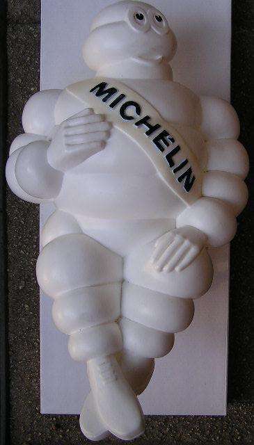 Michelin Man Figure advertising figurine with mounting plate original 1966 Made in France 48 cm