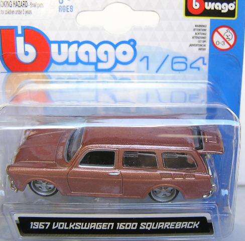 Burago Diecast Model Car VW Volkswagen 1600 Squareback 1967 1/64 scale new in pack