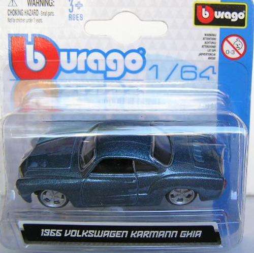 Burago Diecast Model Car VW Volkswagen Karmann Ghia 1966 1/64 scale new in pack