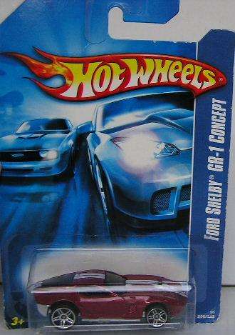 Hot Wheels Hotwheels Diecast Model Car 2006 206 / 223 Ford Shelby GR 1 Concept 1/64 scale new in pac