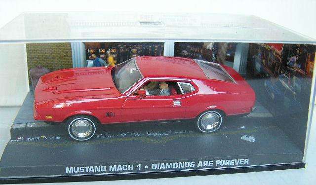 James Bond Diecast Model Car Collection Ford Mustang Mach I 1 Movie Film Diamonds Are Forever 1/43