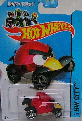Hotwheels Hot Wheels Diecast Model Car 2014 82 / 250 Angry Birds Red 1/64 scale new in pack