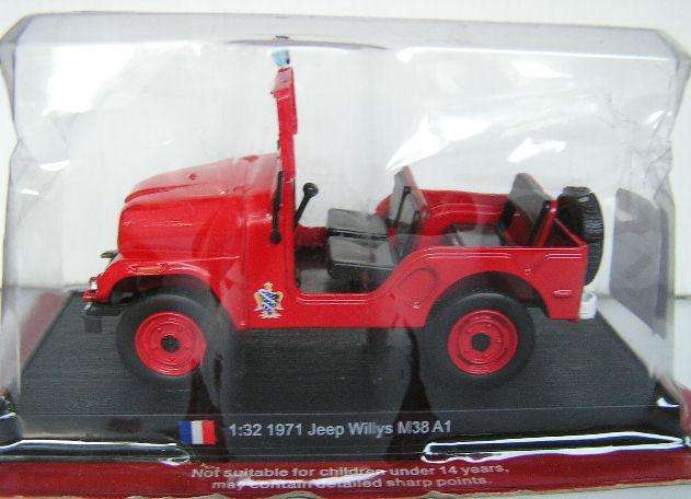 Fire Engines of the World Diecast Model Collection Willys Jeep M 38 A1 1971 France 1/32 scale new