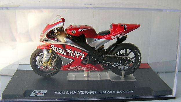 Diecast GP Motorbike Bike Collection Yamaha YZR M1 M 1 Checa 2004 No 7 1/24 scale new in pack