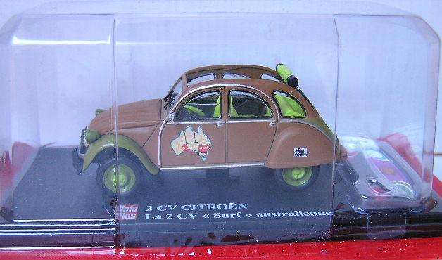 Citroen 2 CV 2CV Diecast Model Collection Australian with surf accessories 1/43 scale new in pack