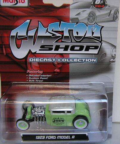 Maisto Custom Shop Diecast Model Car Ford Model A 1929 "Joe's Speed Shop" 1/64 scale new in pack