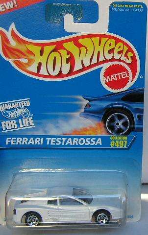 Hotwheels Hot Wheels Diecast Model Car 1995 497 Ferrari Testarossa 1/64 scale new in pack