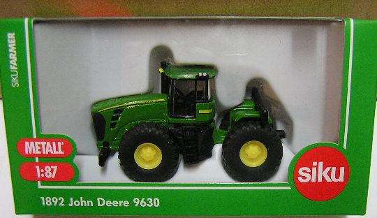 SIKU Diecast Model 1892 John Deere Tractor 9630 Farm Agricultural 1/87 HO railway scale new in pack