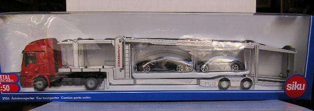 SIKU Diecast Model 3934 Mercedes Benz Actros 2048 Car Transporter + 2 cars 1/50 scale new in pack