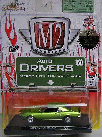 Castline M2 Diecast Model Car Auto Drivers Series Pontiac Firebird 400 HO 1968 1/64 scale new in pac