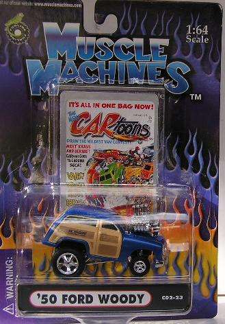Muscle Machines Diecast Model Car Cartoons Series Ford Woody 1950 1/64 scale new in pack