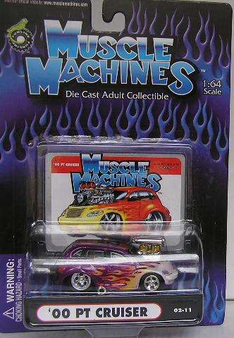 Muscle Machines Diecast Model Car Chrysler PT Cruiser 2000 1/64 scale new in pack