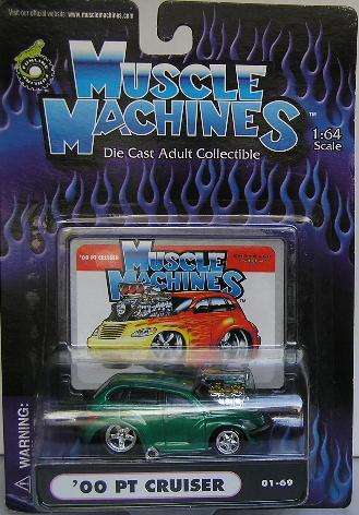 Muscle Machines Diecast Model Car Chrysler PT Cruiser 2000 1/64 scale new in pack