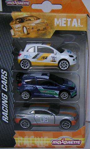 Majorette Diecast Model Car 3 pack Set Opel Ford Fiesta Chevy Camaro 1/64 scale new in pack