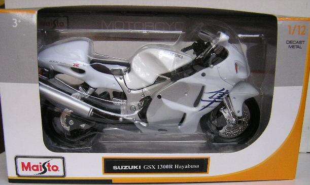 Maisto Diecast Model Motorcycle Bike Suzuki GSX 1300 R Hayabusa 1/12 scale new in pack