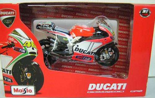 Maisto Diecast Model Motorcycle Bike MotoGP Ducati Desmosedici Rossi No 46 GP 2012 1/18 scale new