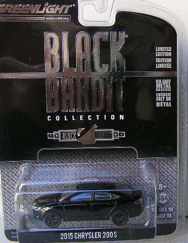 Greenlight Diecast Model Car Black Bandit Series 10 Chrysler 200S 200 S 2015 1/64 scale new in pack