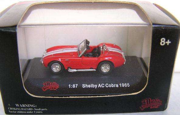 High Speed Malibu Diecast Model Car Shelby AC Cobra 1965 1/87 HO railway scale new in pack