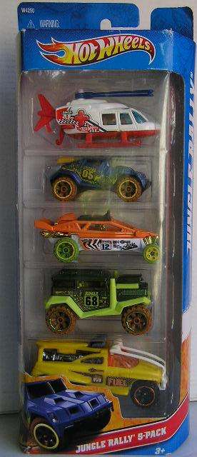 Hotwheels Hot Wheels Diecast Model Car Set 5 pk Jungle Rally Chopper Offroad 1/64 scale new in pack