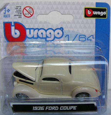 Burago Diecast Model Car Ford Coupe 1936 1/64 scale new in pack