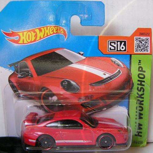 Hotwheels Hot Wheels Diecast Model Car 2015 196 / 250 Special Ed S16 Porsche 911 GT 3 RS 1/64 scale