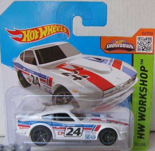 Hotwheels Hot Wheels Diecast Model Car 2015 243 / 250 Datsun 240Z 240 Z No 24 1/64 scale new in pack