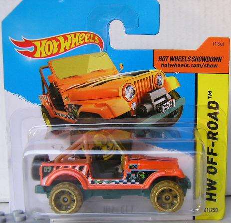 Hotwheels Hot Wheels Diecast Model Car Treasure Hunt 2015 101 / 250 Jeep CJ 7 1/64 scale new in pack