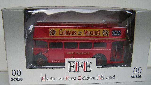 EFE Exclusive First Editions Diecast Model Bus AEC Regent Open-top London Bus "Colman's Mustard" OO