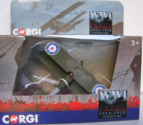Corgi Hornby Diecast Model Plane WW I Centenary Sopwith Camel Military new in pack