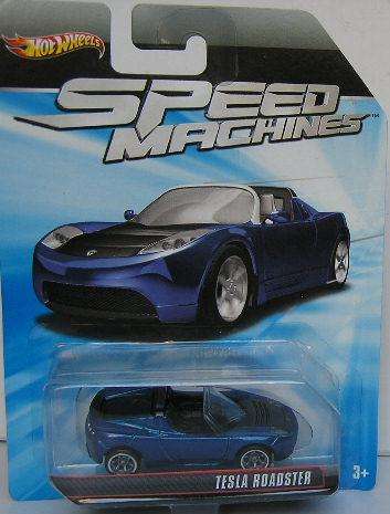 Hotwheels Hot Wheels Diecast Model Car Speed Machines Tesla Roadster Conv 2012 1/64 scale new in pac