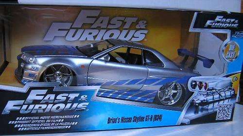 JADA Diecast Model Car Movie Film TV Fast & Furious Nissan Skyline GT R R35 Brian 1/24 scale new