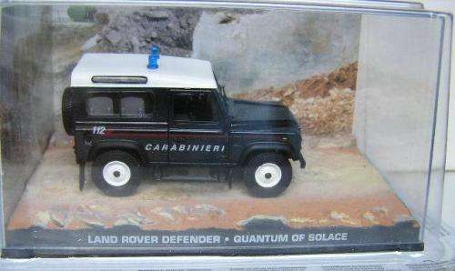 James Bond Diecast Model Car Collection Land Rover Defender 90 Movie Film Quantum of Solace 1/43 sca