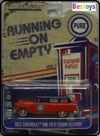 Greenlight Diecast Model Car Running on Empty Chevy Chevrolet One Fifty Sedan Delivery 1955 1/64 sca