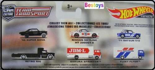Hotwheels Hot Wheels Diecast Model Car Culture Team Transport Nissan Skyline HT 2000 GT-X + Sakura S