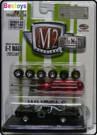 Castline M2 Diecast Model Car Wheels Series Plymouth Road Runner 1969 "ET Mags" +3 extra sets wheels