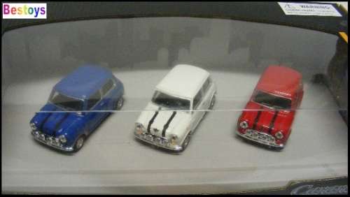 Cararama Hongwell Diecast Model Car 3 pce set Mini Cooper Racing 1/43 scale new in pack
