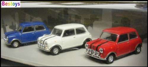 Cararama Hongwell Diecast Model Car 3 pce set Mini Cooper Racing 1/43 scale new in pack