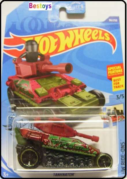 Hotwheels Hot Wheels Diecast Model Car 2020 98 / 250 Tanknator Ride On new in pack