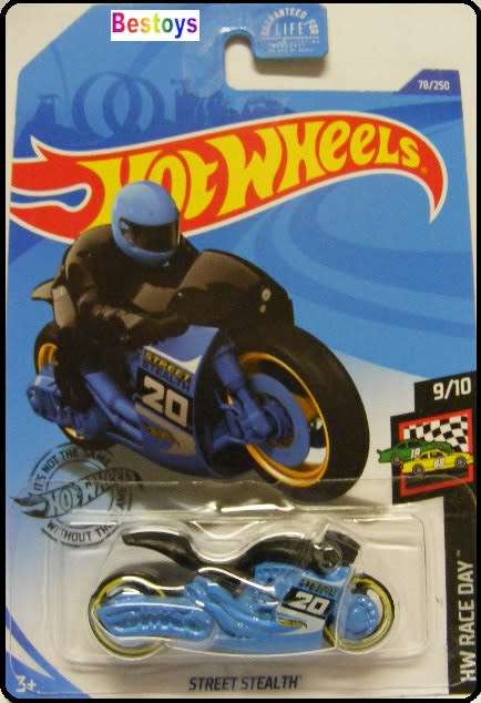 Hotwheels Hot Wheels Diecast Model Motorcycle Bike 2020 78 / 250 Street Stealth No 20 Race Day new