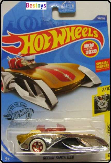 Hotwheels Hot Wheels Diecast Model Car First Ed 2020 53/250 Rockin Santa Sled Experimotors 1/64 sc