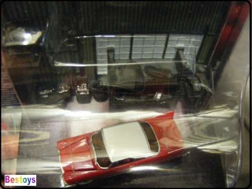 Johnny Lightning Diecast Model Car Plymouth Fury 1958 Christine + workshop garage diorama 1/64 scale