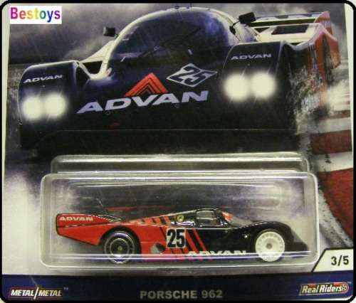 Hotwheels Hot Wheels Diecast Model Car Culture Circuit Legends Porsche 962 No 25 "Advan" 1/64 scale