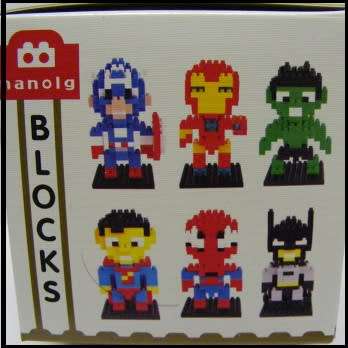 Nanoblocks micro building bricks Superhero Superman Super Man Figurine new in pack