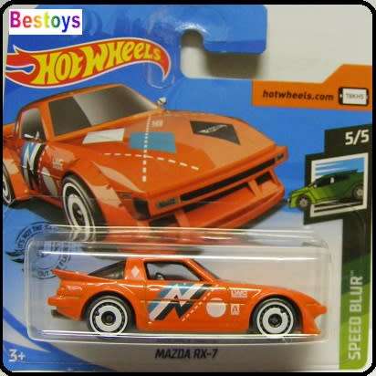 Hotwheels Hot Wheels Diecast Model Car 2020 130 / 250 Mazda RX 7 RX7 Speed Blur 1/64 scale new