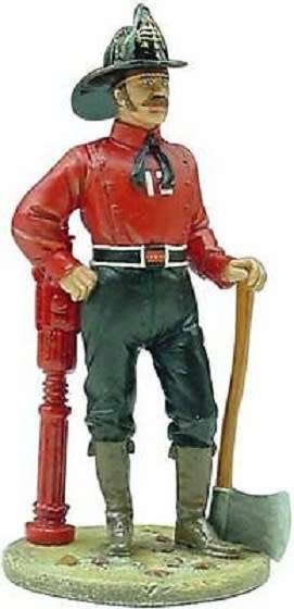 Fire Firefighters Fireman Diecast Figure Collection New York USA 1840 54 mm new in pack